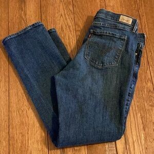 Levi's Perfect Waist 525 Straight Leg denim Blue Jeans Women's Size 14